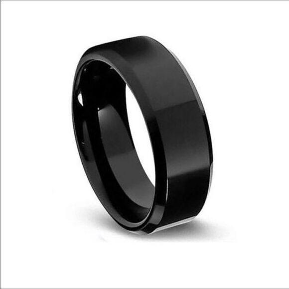 Black Stainless Steel Ring - Picture 2 of 5